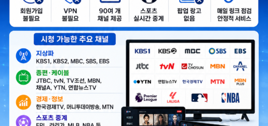 무료티비 실시간 시청 – 공짜티비 추천 사이트 한국티비.com
